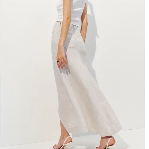 Reformation Tazz Madi Linen Skirt size 0 - Picture 4 of 4